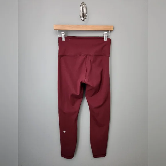 Lululemon Wunder Train Leggings Maroon Size 8 - Picture 3 of 8